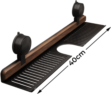 🔥Hot selling💥 Walnut Bathroom, Kitchen Suction Cup Shelf