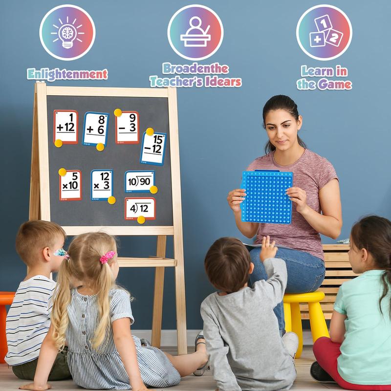 Math Flash Cards + Math Board, Math fidget toys