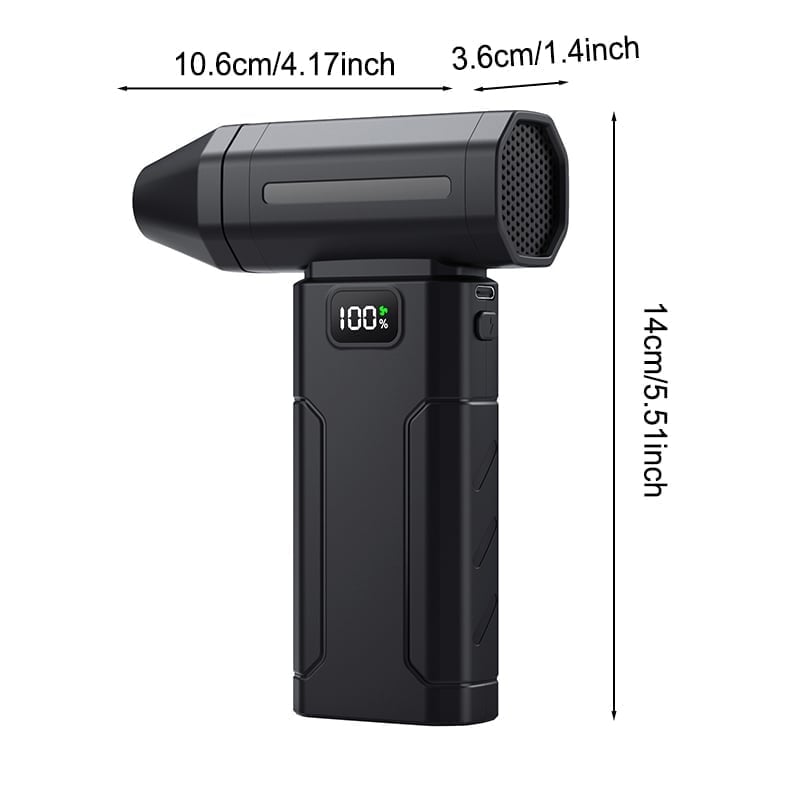 Ultra-powerful portable turbo fan with 150,000 RPM