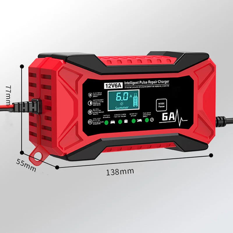 Smart Battery Charger for Car & Motorcycle