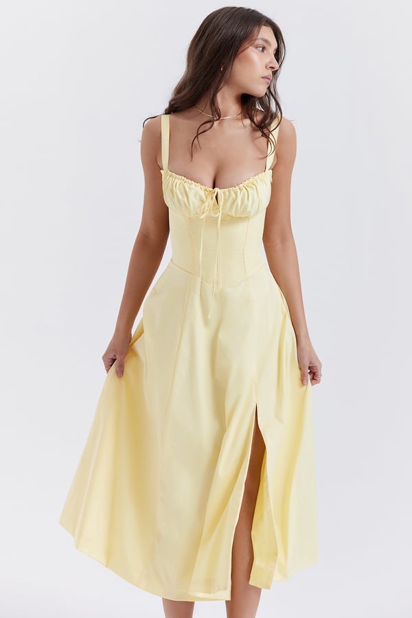 PRINT BUSTIER SUNDRESS