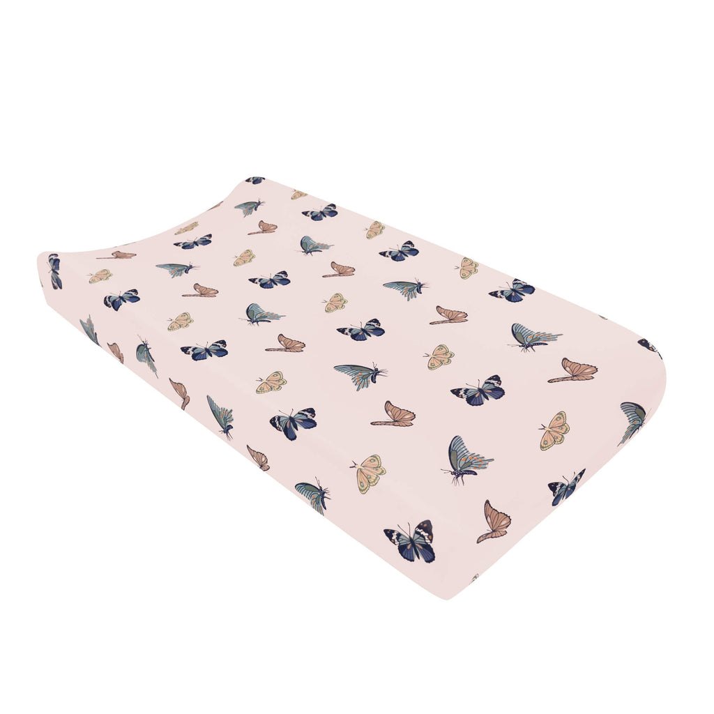 Change Pad Cover in Blush Butterfly